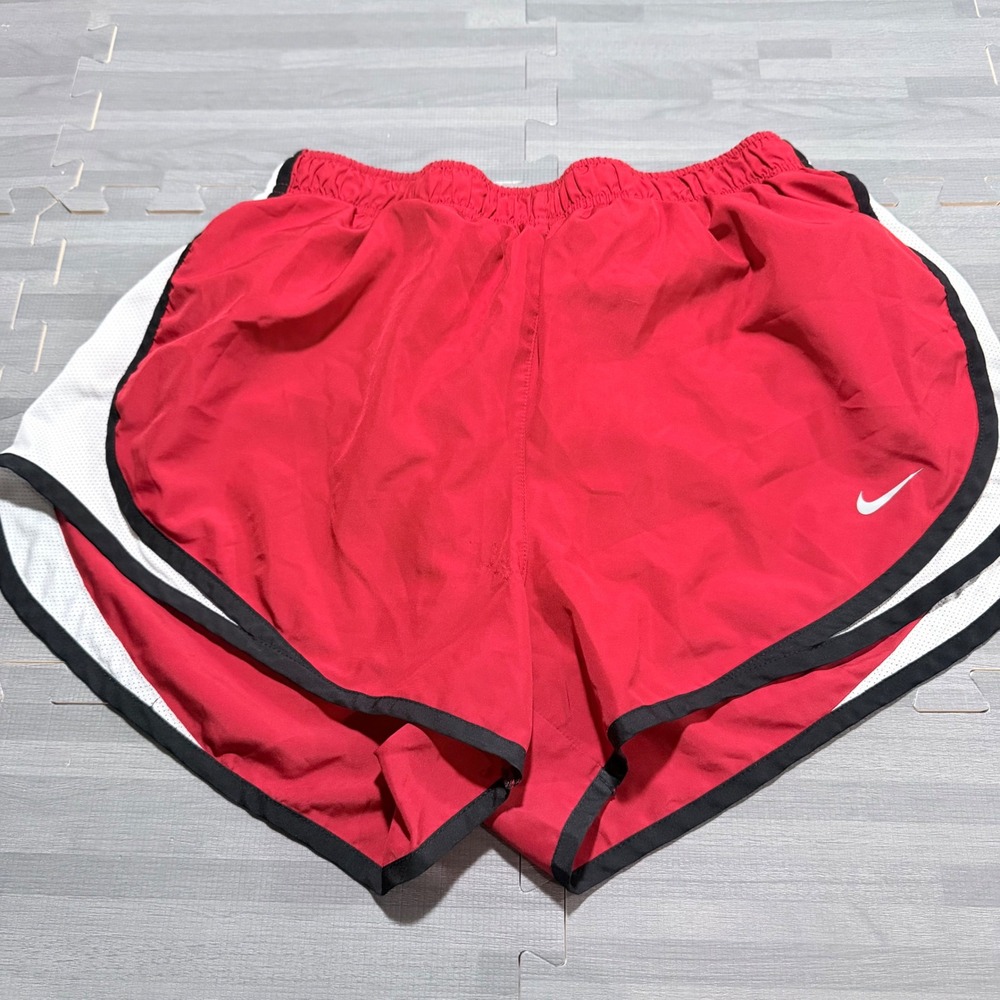 Nike Size S Red Dri-FIT Tempo Running Shorts Contrast Trim Athletic